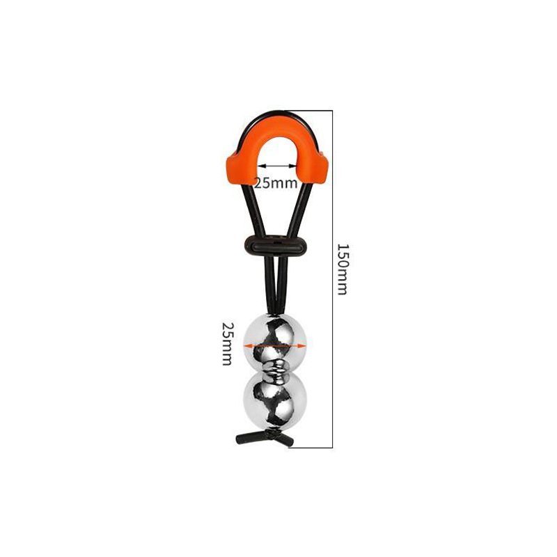 Метален разтегач за пенис с двойна топка (φ25 mm)